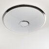 Alar Deckenleuchte LED Chrom, Weiß, 1-flammig, Fernbedienung