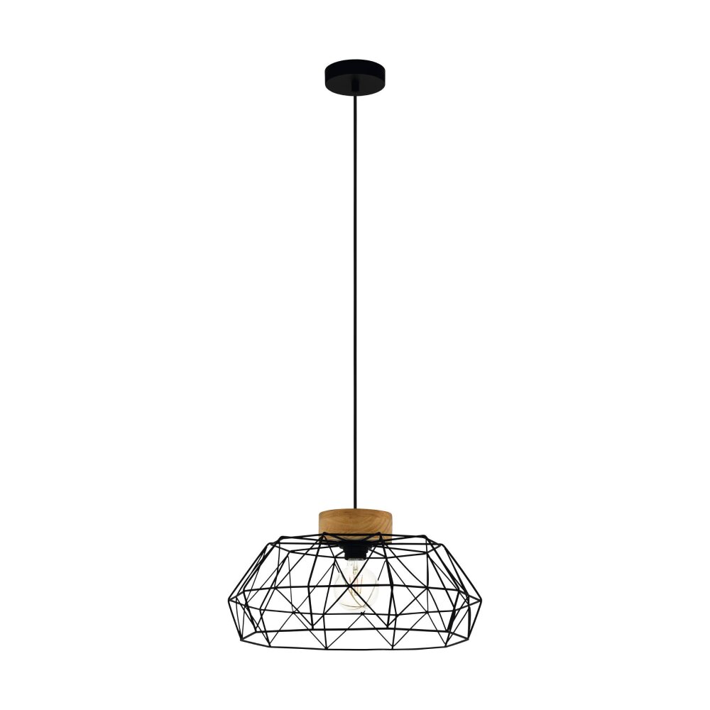 Eglo Leuchten PADSTOW Hängeleuchte Braun, Schwarz, 1-flammig main product photo