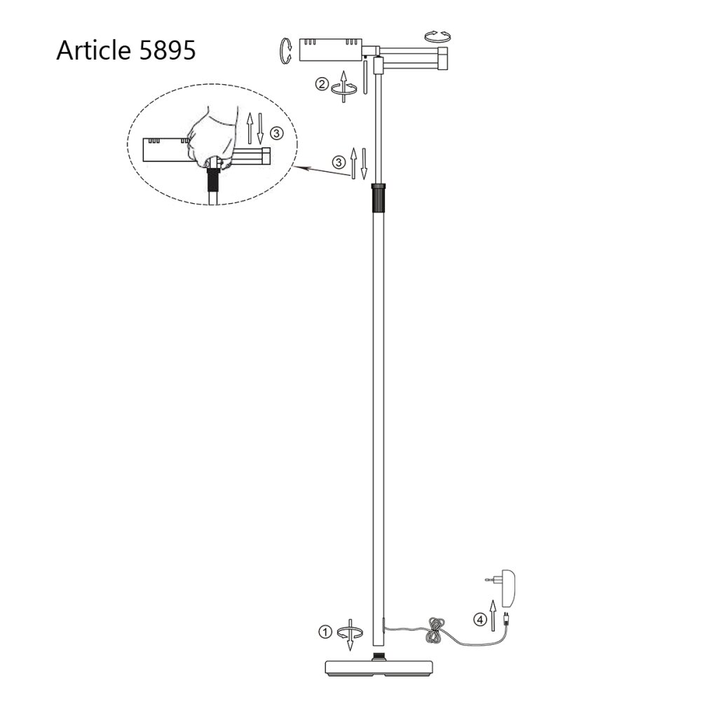 Steinhauer MEXLITE Stehleuchte LED Bronze, 1-flammig