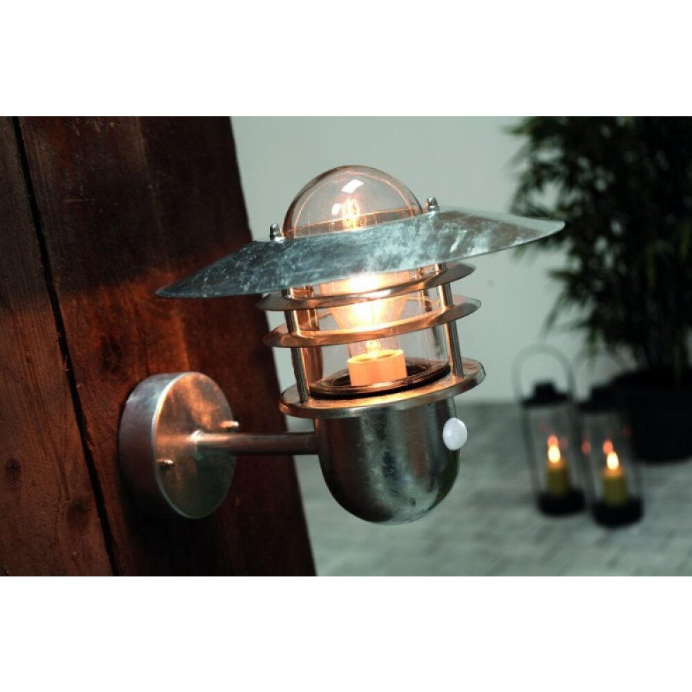 Nordlux AGGER Außenwandleuchte Verzinkt, 1-flammig, Bewegungsmelder main product photo