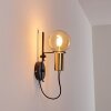 Kirehito Wandleuchte Gold, Messing, Schwarz, 1-flammig