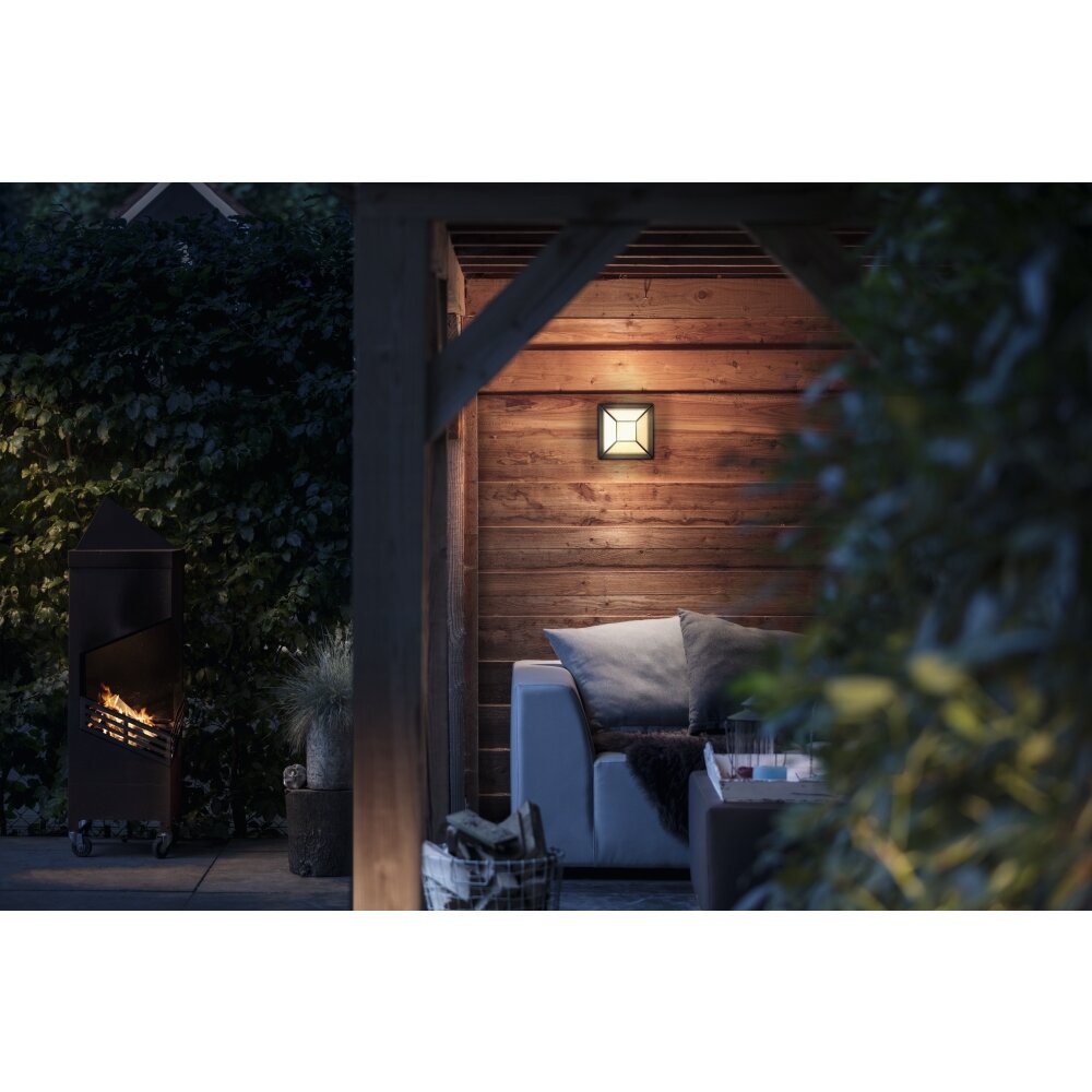 Philips Drosera Außenwandleuchte LED Schwarz, 1-flammig main product photo