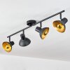 Neiden Deckenleuchte Schwarz-Gold, 4-flammig