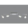 Trio Leuchten CLAPTON Deckenleuchte LED Aluminium, Chrom, Edelstahl, 4-flammig