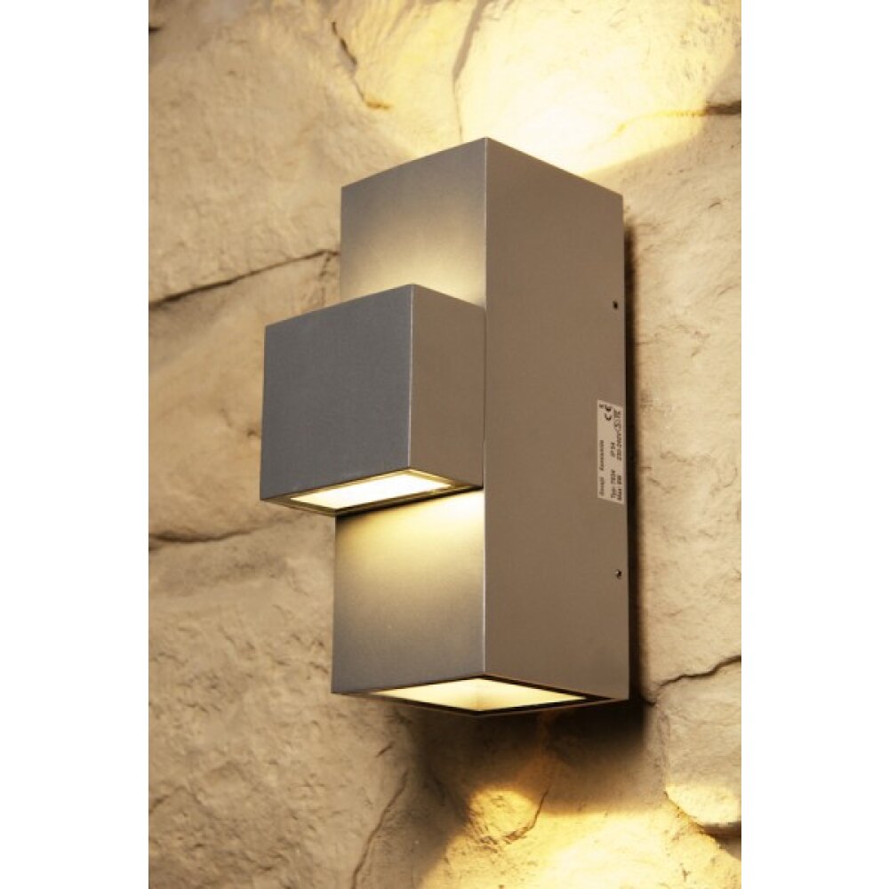 Konstsmide MONZA Außenwandleuchte LED Edelstahl, 2-flammig main product photo