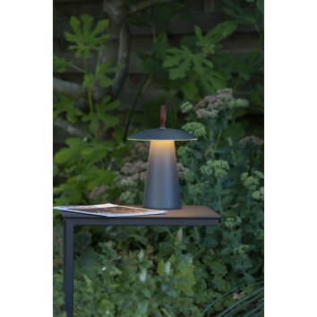 Lucide LA DONNA Tischlampe Anthrazit, 1-flammig