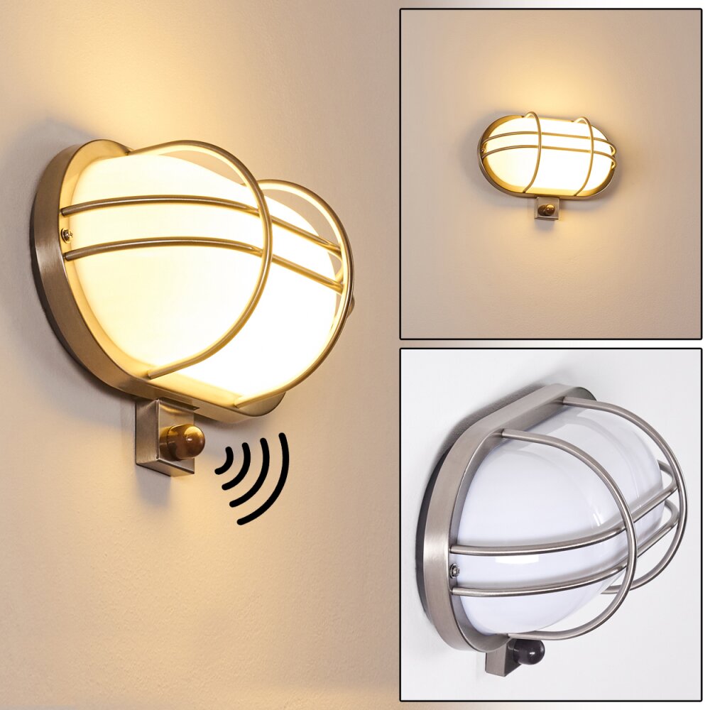 Belmopan Außenwandleuchte Edelstahl, 1-flammig, Bewegungsmelder main product photo