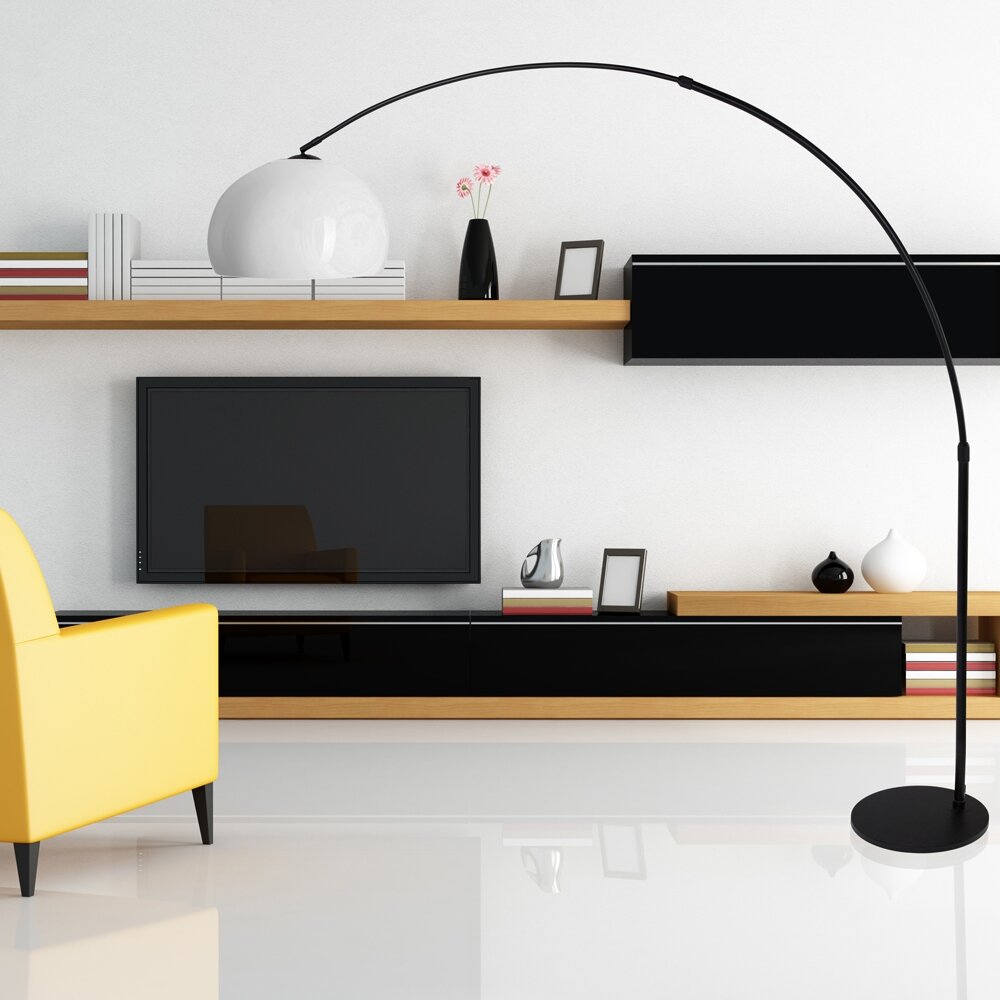 Steinhauer Stresa Bogenleuchte Schwarz, 1-flammig main product photo