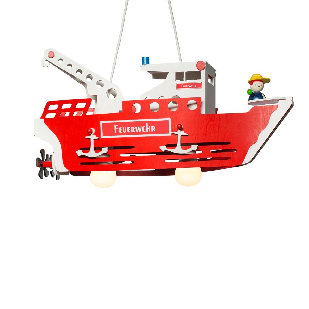 Elobra FRED Pendelleuchte Rot, Silber, 2-flammig main product photo