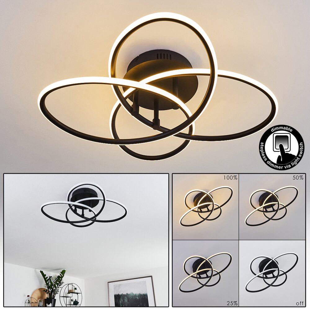 Sucre Deckenleuchte LED Schwarz, 4-flammig main product photo
