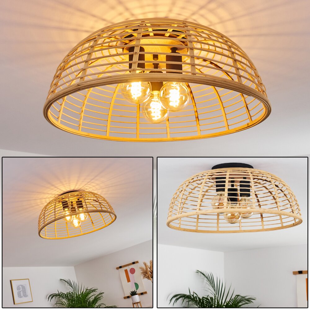 Mongolei Deckenleuchte Schwarz, 3-flammig main product photo