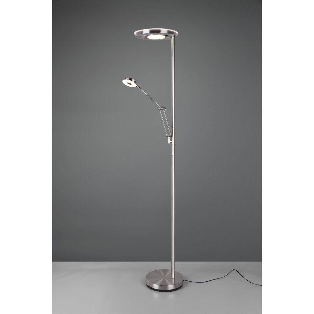 Trio Barrie Deckenfluter LED Nickel-Matt, 2-flammig main product photo