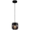 Brilliant Crosstown Pendelleuchte Holz dunkel, Schwarz, 1-flammig