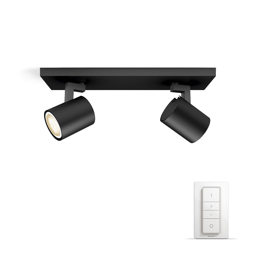 Philips Hue Ambiance White Runner Deckenspot Basis-Set Schwarz, 2-flammig, Fernbedienung main product photo
