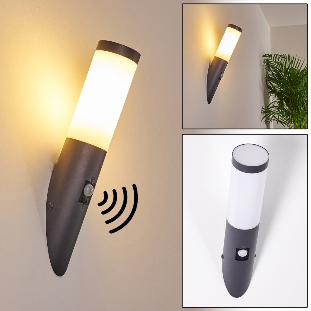 Gaborone Außenwandleuchte Anthrazit, 1-flammig, Bewegungsmelder main product photo