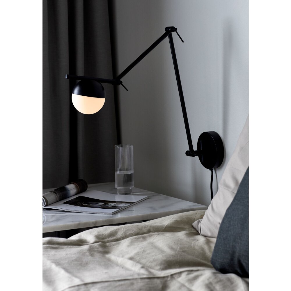 Nordlux CONTINA Wandleuchte Schwarz, 1-flammig main product photo