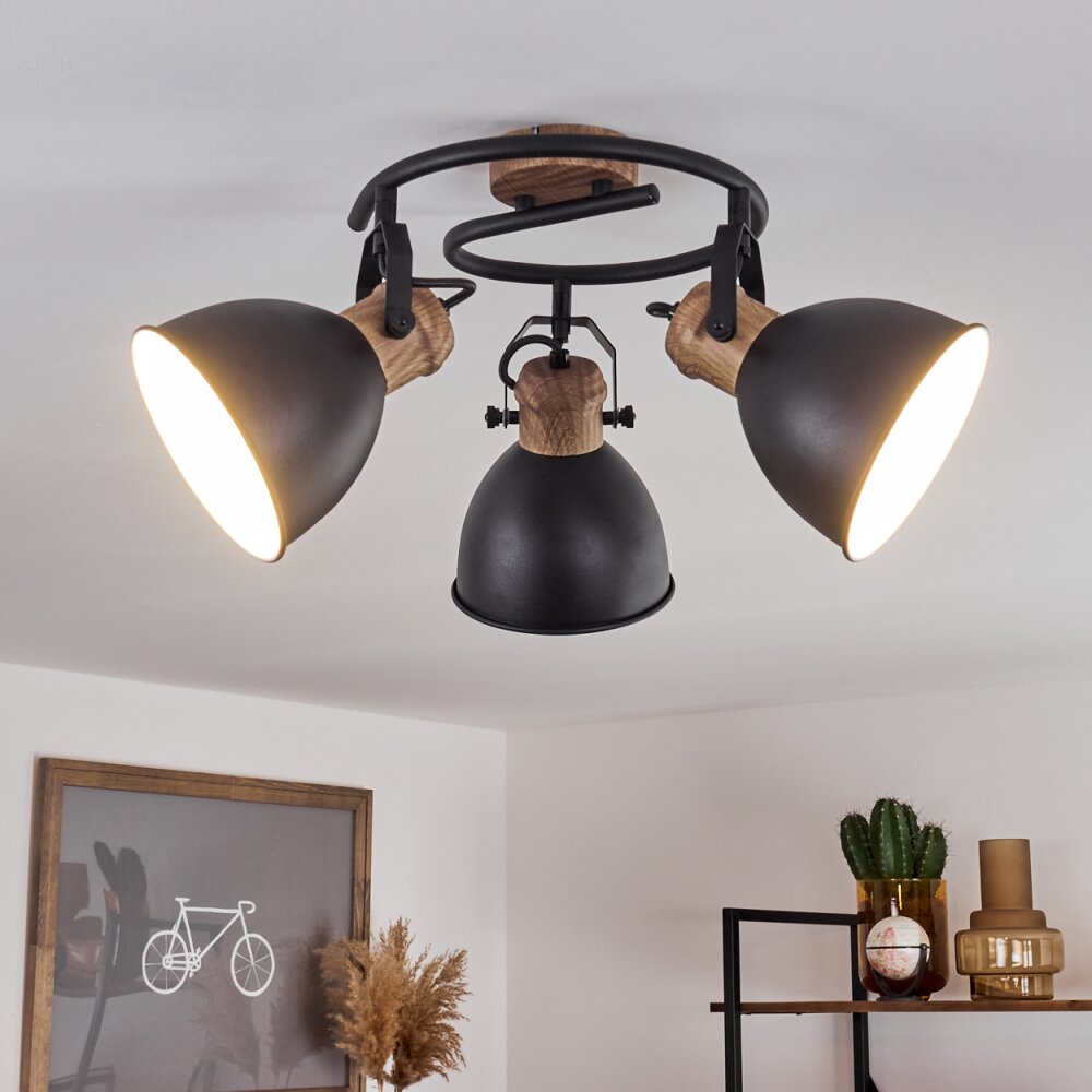 Banjul Deckenleuchte Schwarz, 3-flammig main product photo