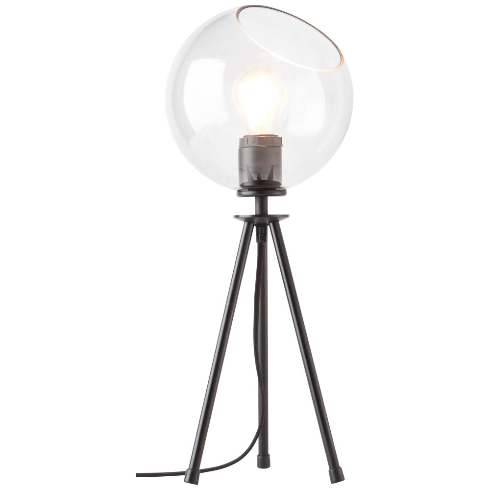 Brilliant AFTON Tischleuchte Schwarz, Transparent, Klar, 2-flammig main product photo