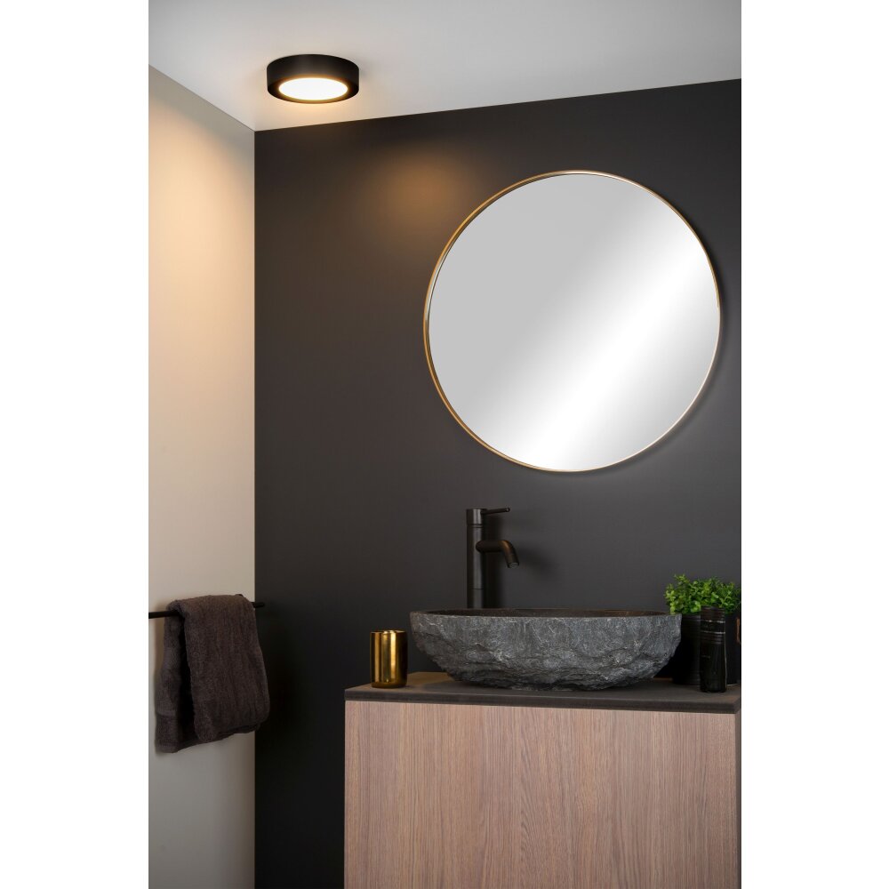 Lucide BRICE Deckenleuchte LED Schwarz, 1-flammig main product photo