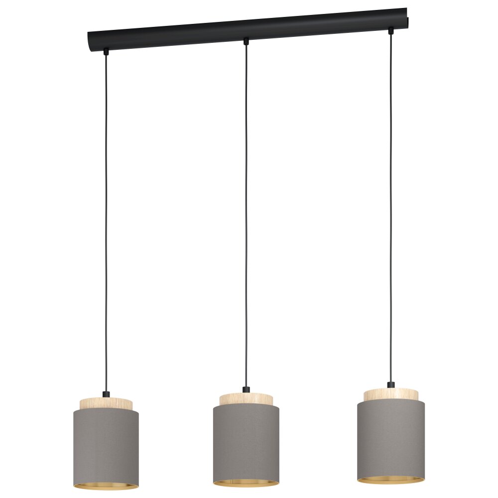 Eglo ALBARIZA Hängeleuchte Braun, Schwarz, 3-flammig main product photo