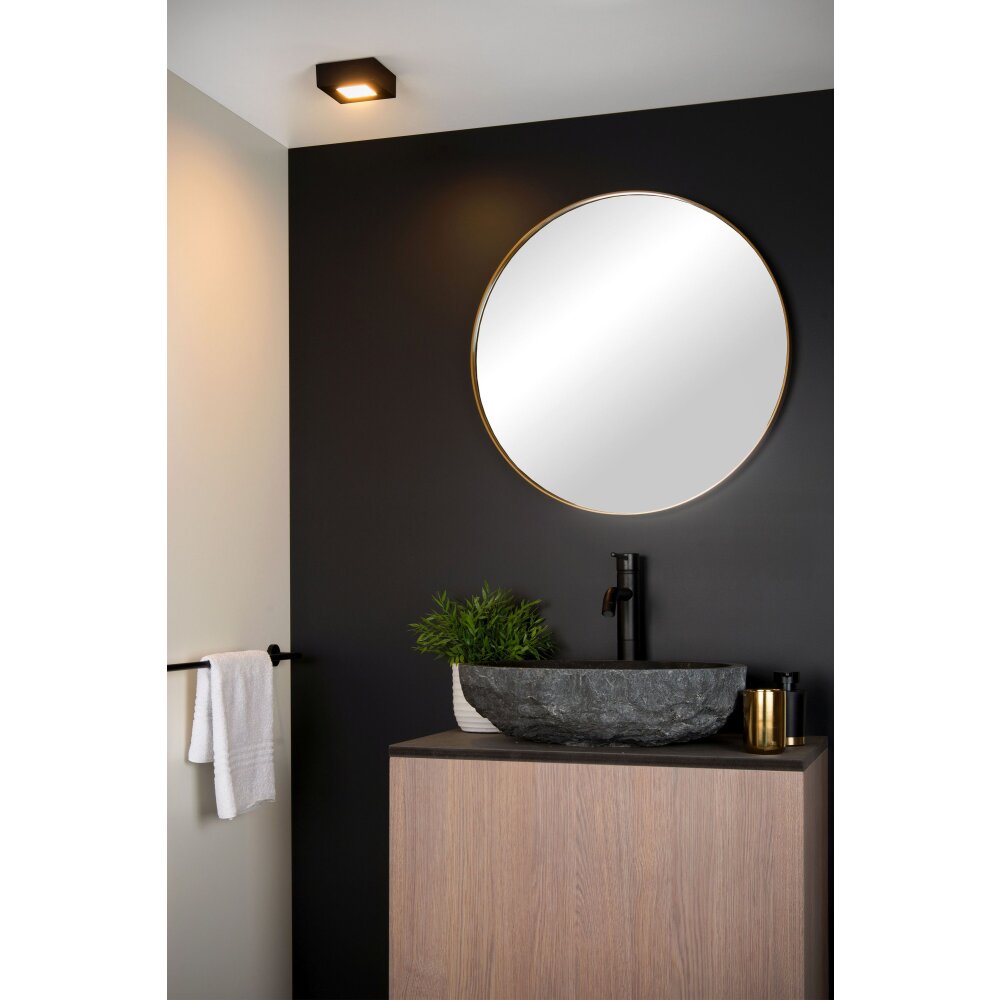 Lucide BRICE Deckenleuchte LED Schwarz, 1-flammig main product photo