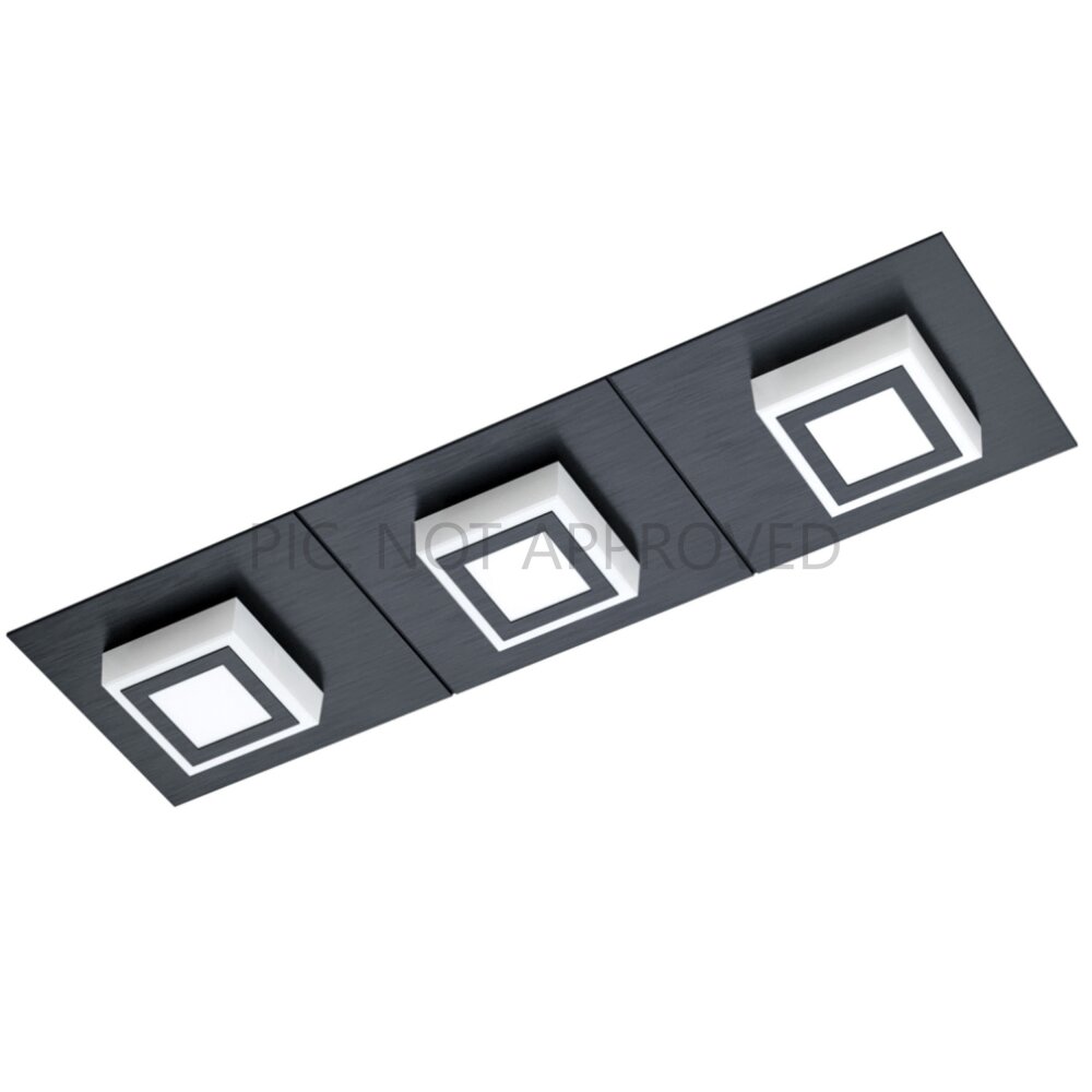 Eglo MASIANO Deckenleuchte LED Schwarz, 3-flammig main product photo