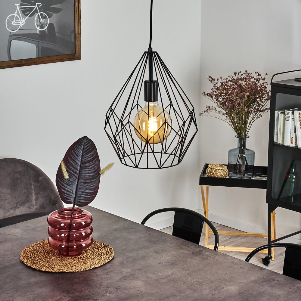 Zarembo Hängeleuchte Schwarz, 1-flammig main product photo