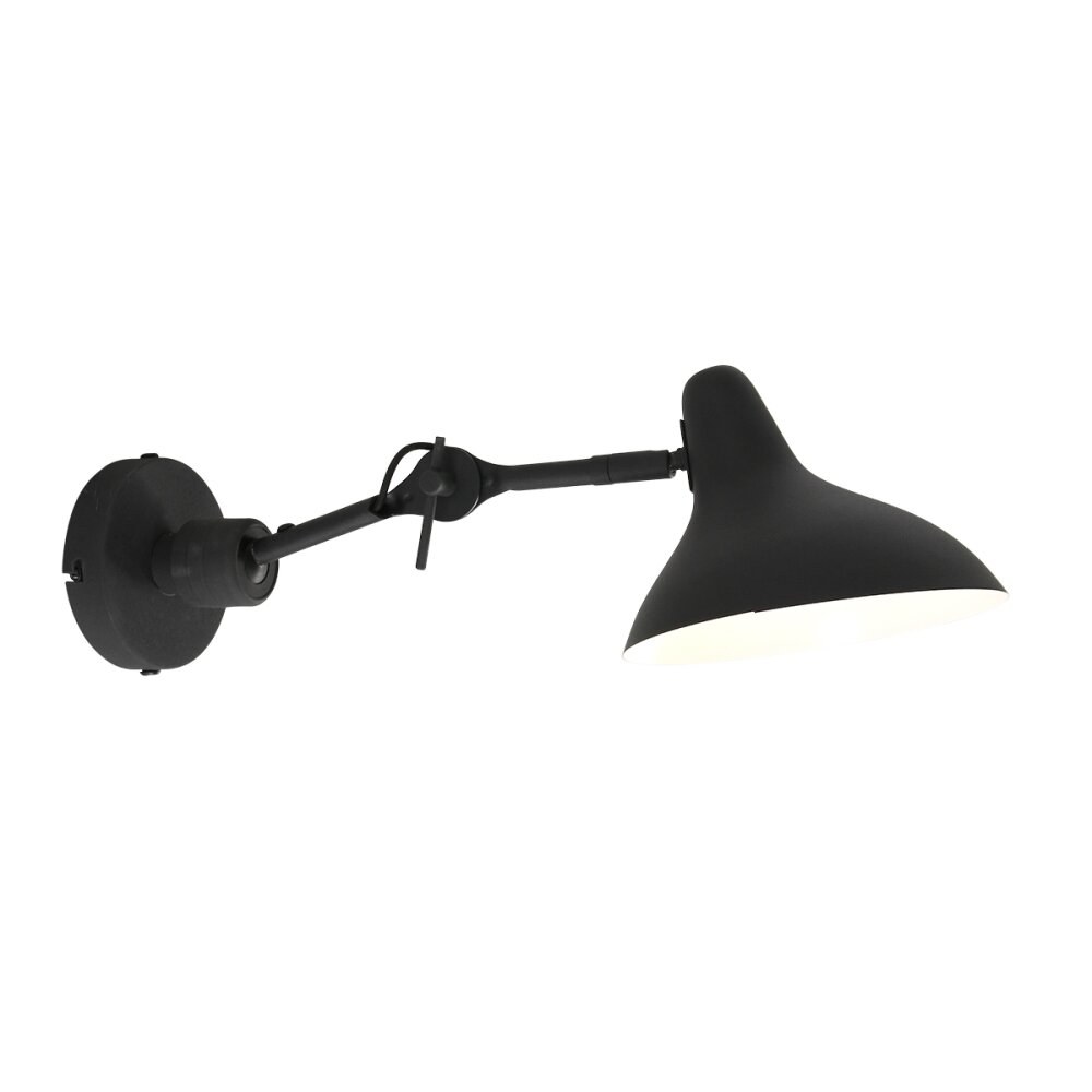 Steinhauer Kasket Wandleuchte Schwarz, Weiß, 1-flammig main product photo