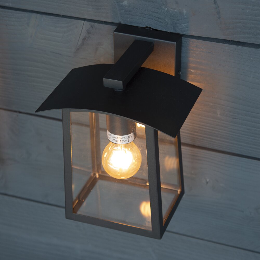 KS Verlichting Motto Außenwandleuchte Schwarz, 1-flammig main product photo