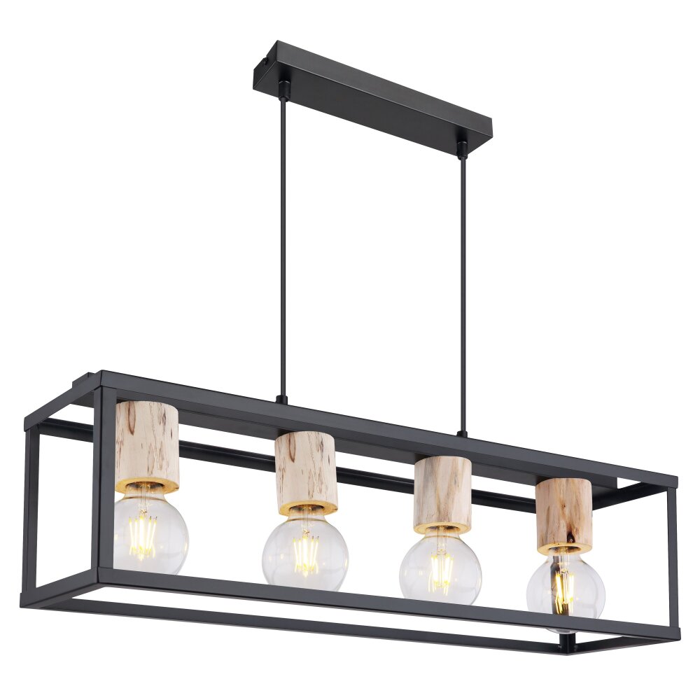 Globo HAGAR Hängeleuchte Schwarz, 4-flammig main product photo