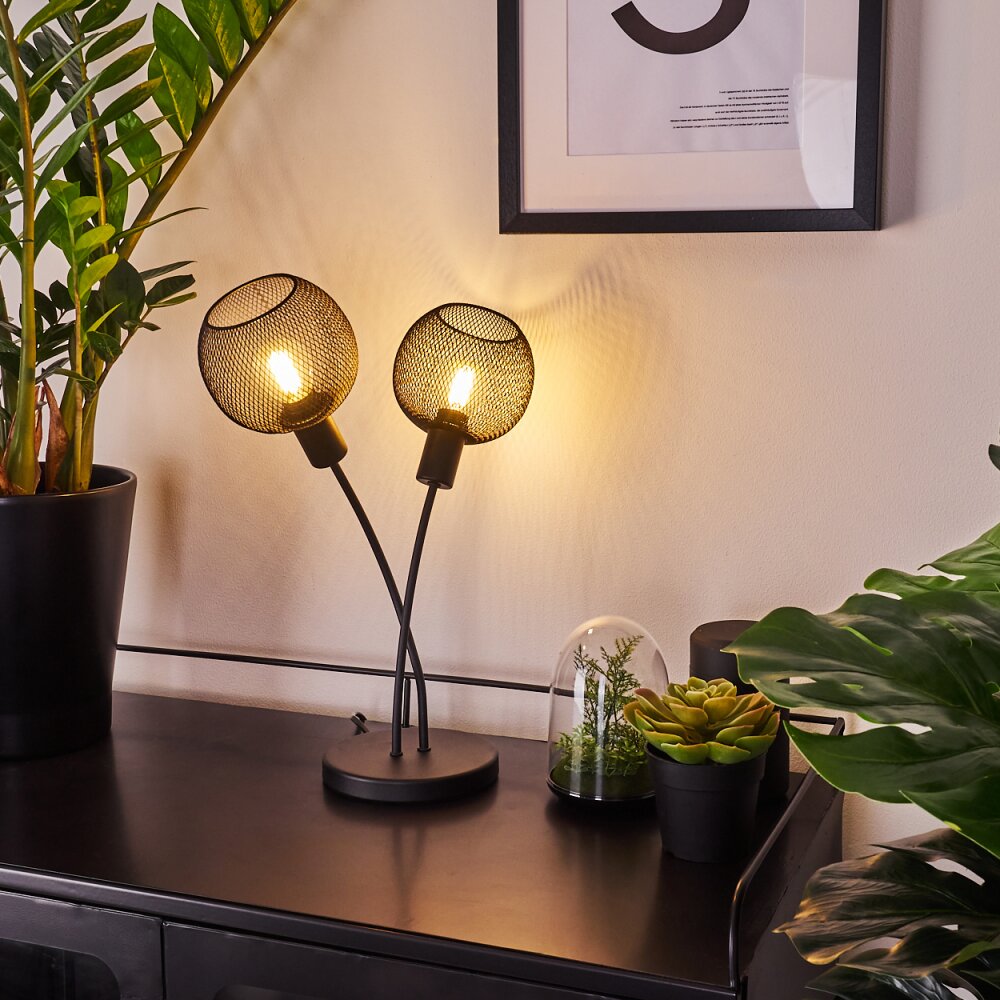 Tambo Tischleuchte Schwarz, 2-flammig main product photo