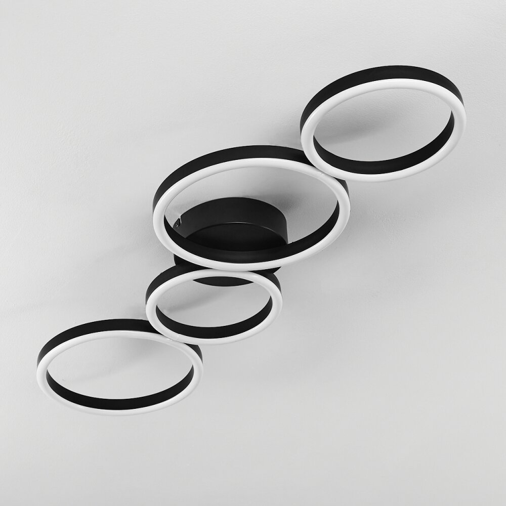 Grasse Deckenleuchte LED Schwarz, 1-flammig