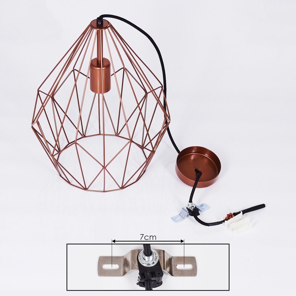 Zarembo Hängeleuchte Kupferfarben, 1-flammig