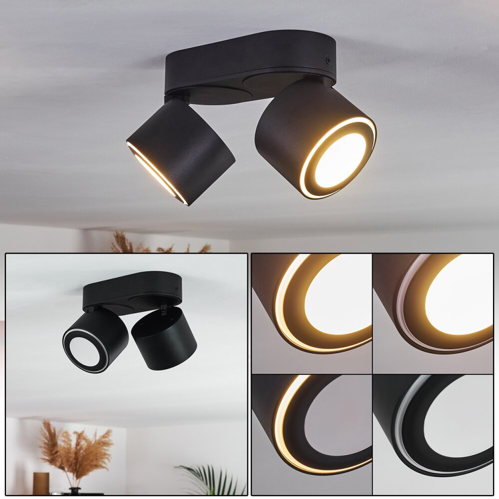 Appleton Deckenleuchte LED Schwarz, 2-flammig main product photo
