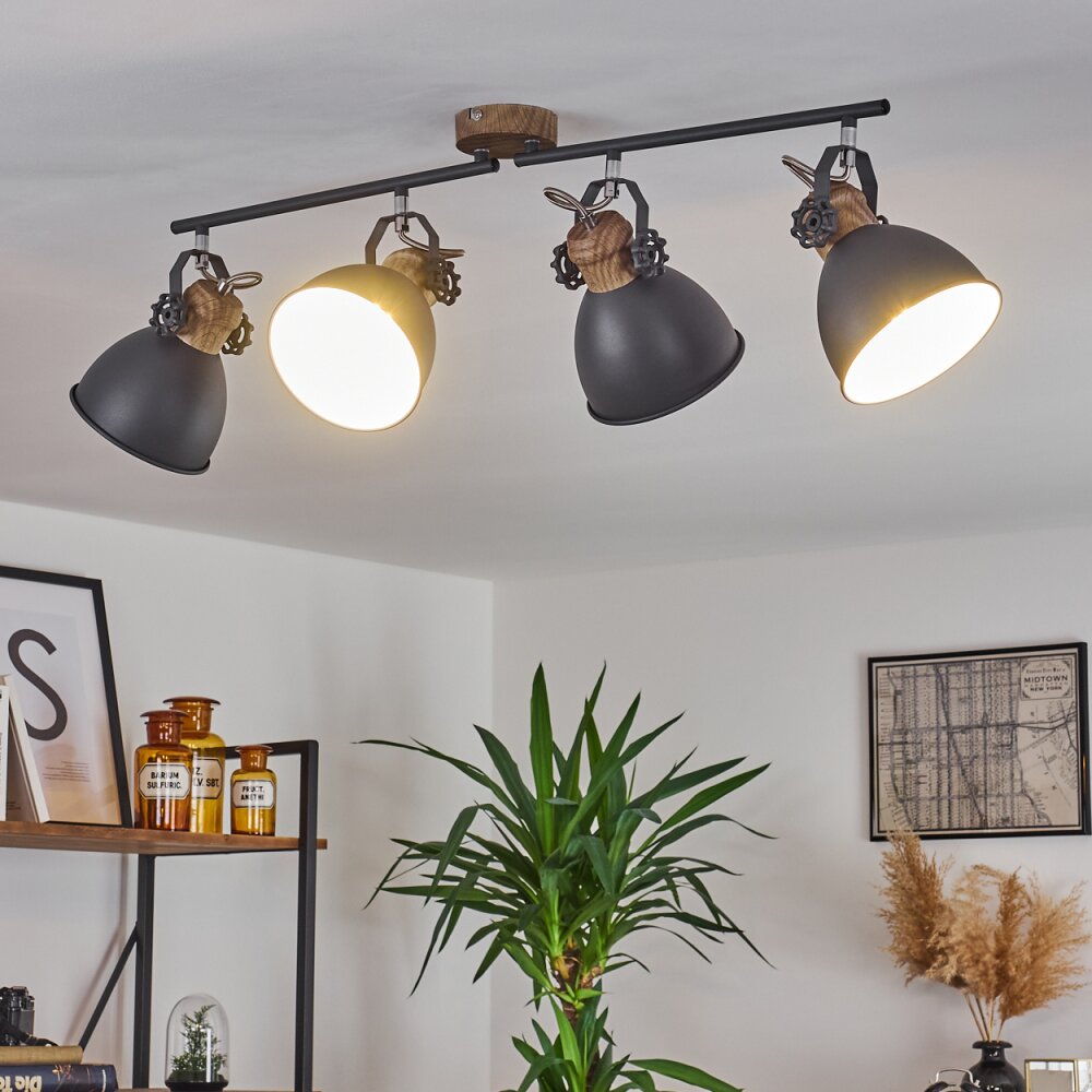 Banjul Deckenleuchte Grau, Weiß, 4-flammig main product photo