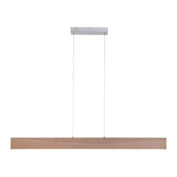 Paul Neuhaus Q-TIMBER Pendelleuchte LED Holz hell, 1-flammig, Fernbedienung