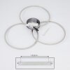 Johsa Deckenleuchte LED Nickel-Matt, Silber, 3-flammig
