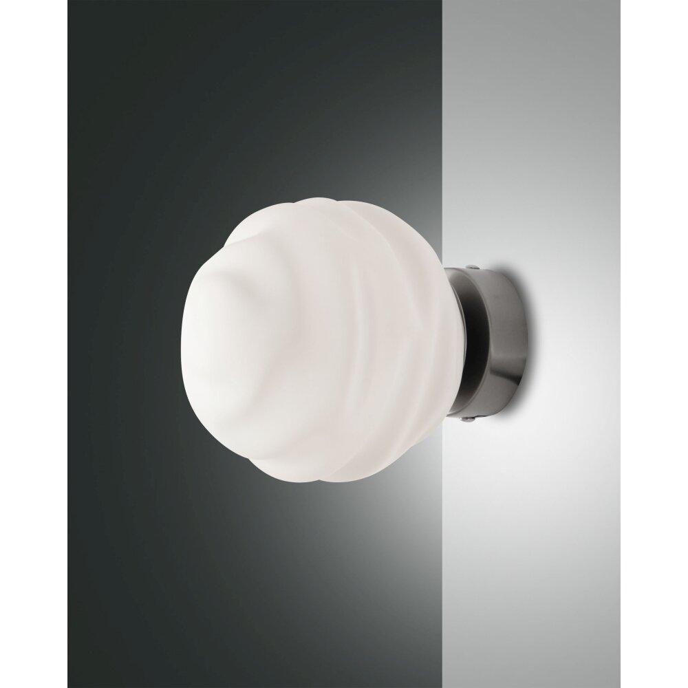 Fabas Luce Ava Wandleuchte Nickel-Matt, 1-flammig main product photo