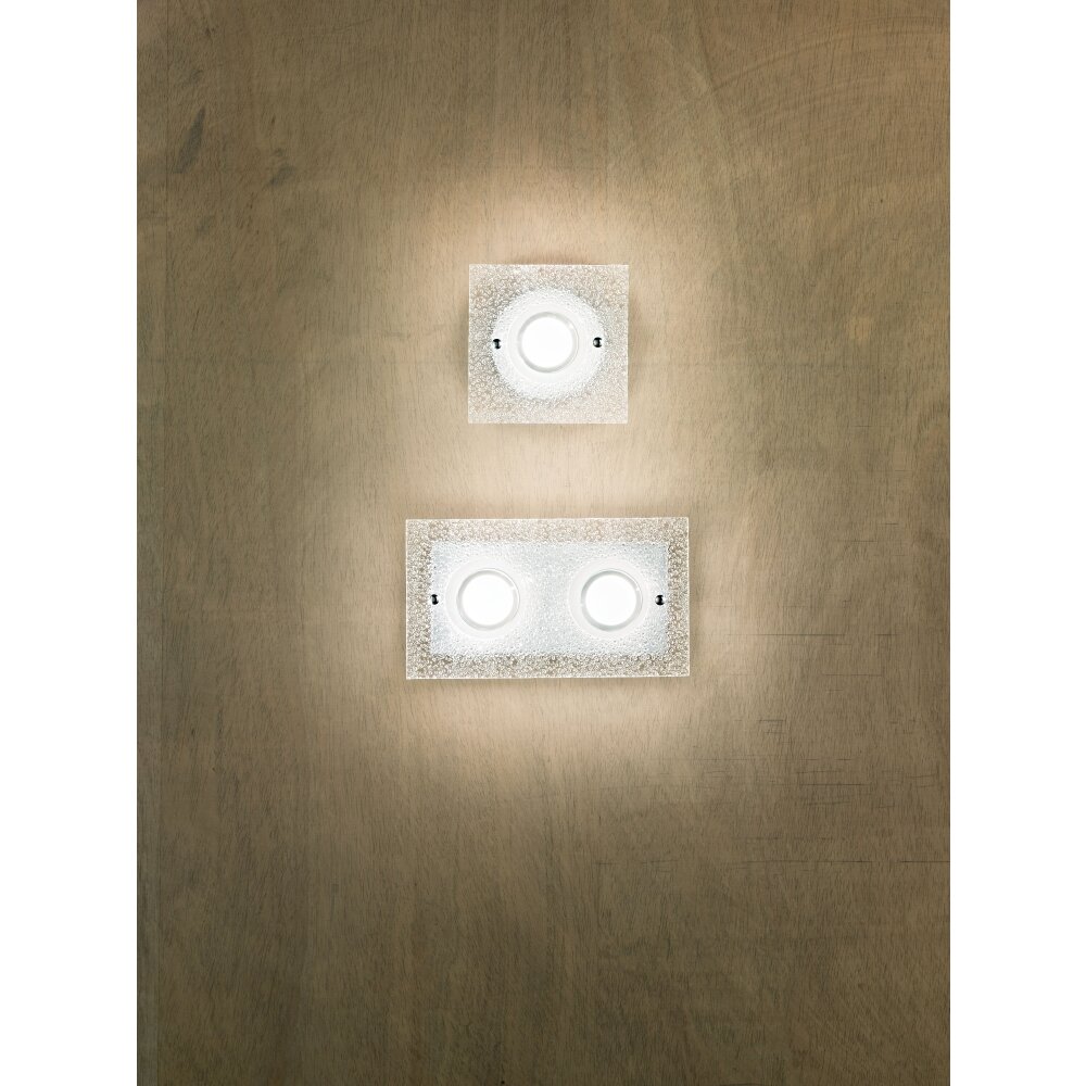 Fabas Luce Bali Wandleuchte LED Silber, 2-flammig main product photo