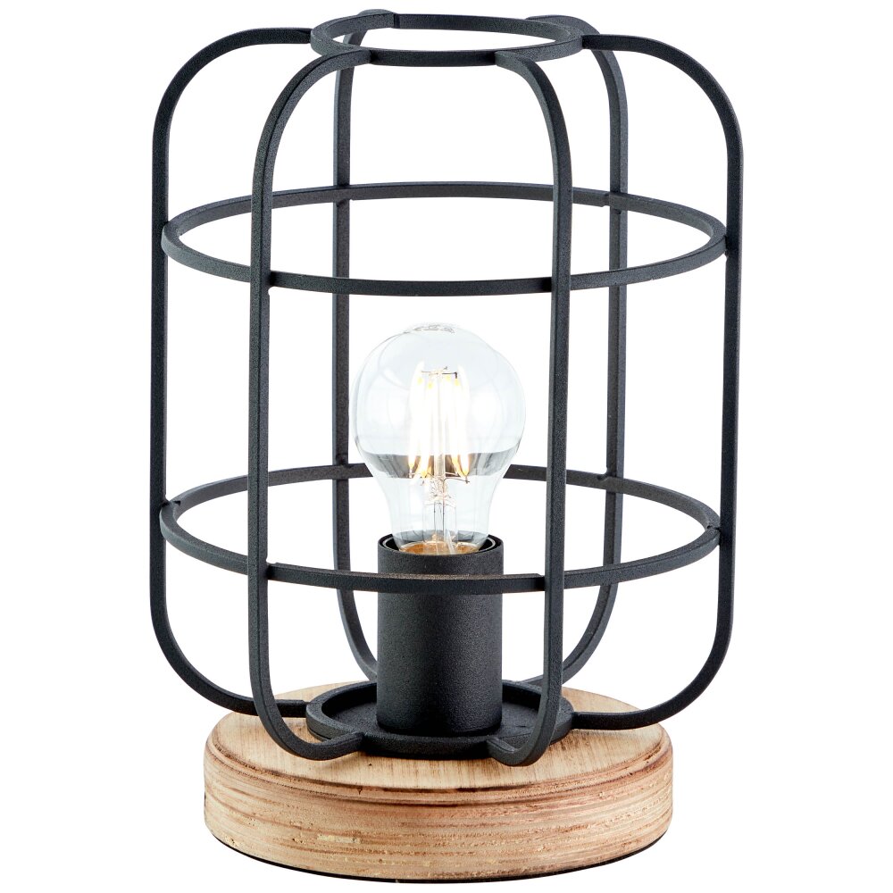 Brilliant Gwen Tischleuchte Holz hell, Schwarz, 1-flammig main product photo