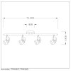 Lucide CIGAL Spot Kupferfarben, 4-flammig
