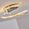 Saginaw Deckenleuchte LED Nickel-Matt, 1-flammig, Fernbedienung, Farbwechsler