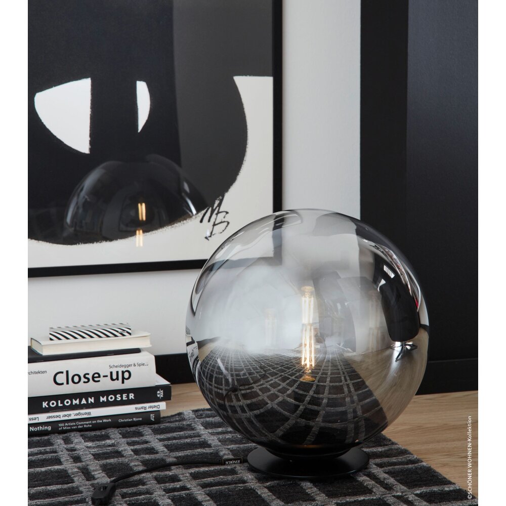 SCHÖNER WOHNEN-Kollektion MIRROR Tischleuchte Schwarz, 1-flammig main product photo