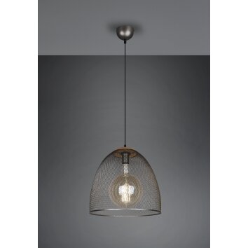 Trio Ivar Pendelleuchte Dunkelbraun, Nickel-Matt, 1-flammig Trio Ivar Pendelleuchte Dunkelbraun, Nickel-Matt, 1-flammig