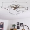 Torres Deckenleuchte LED Nickel-Matt, 3-flammig