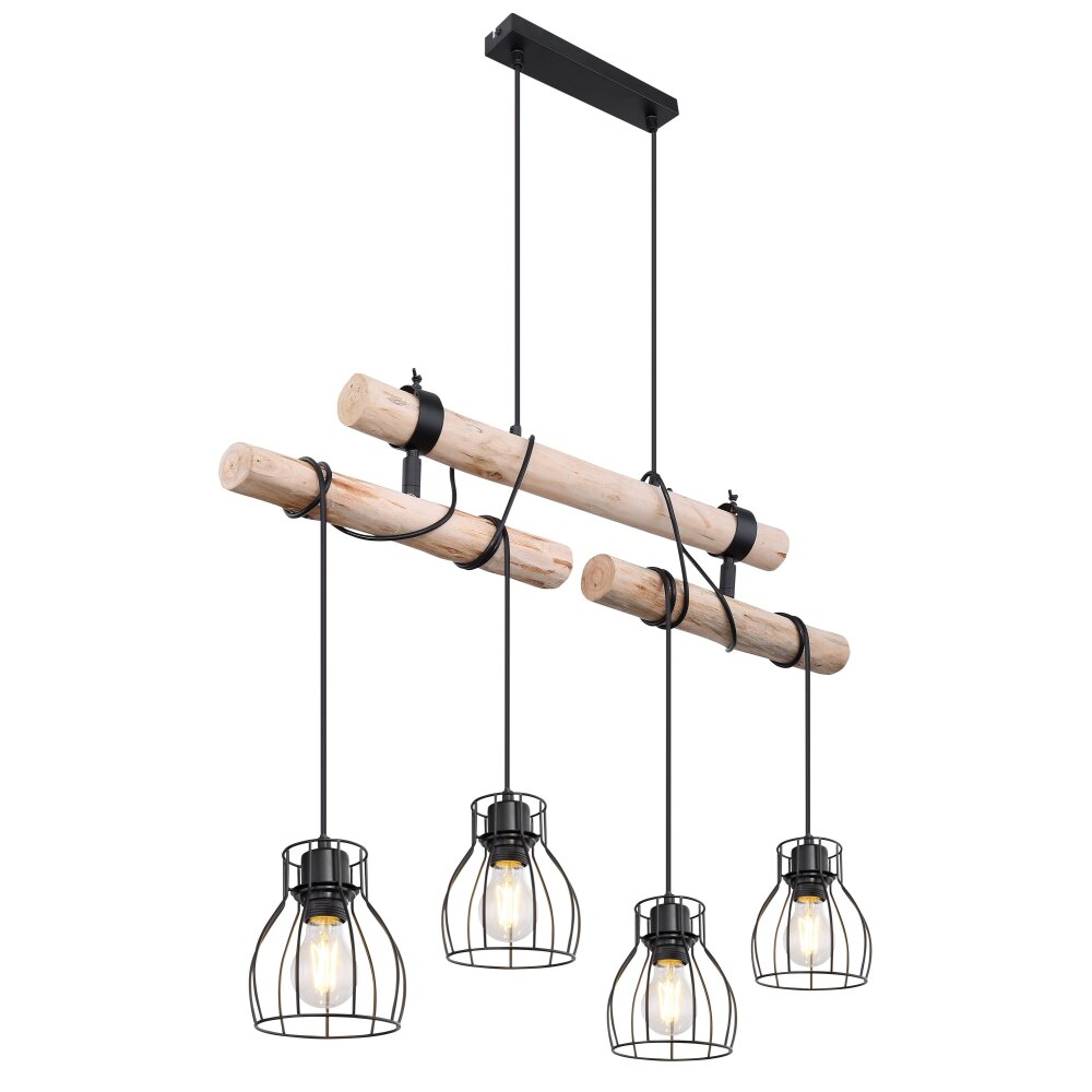 Globo MINA Hängeleuchte Schwarz, 4-flammig main product photo