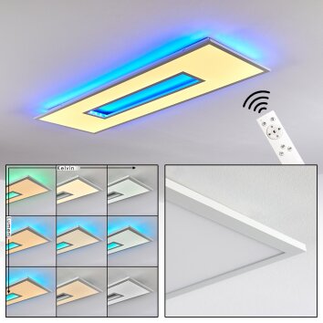 Turbala  LED Panel Weiß, 1-flammig, Fernbedienung, Farbwechsler