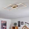 Cheka  Deckenleuchte LED Nickel-Matt, 2-flammig, Fernbedienung