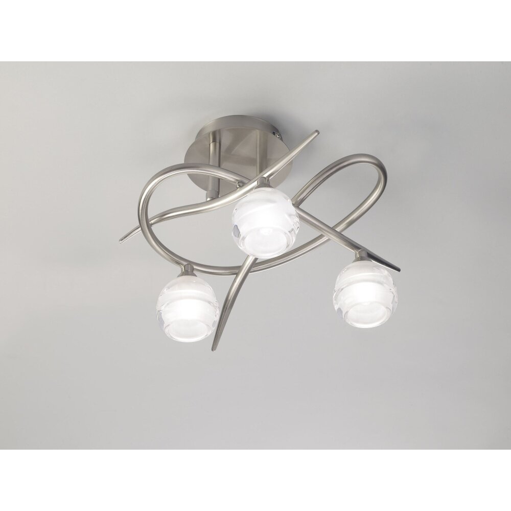 Mantra LOOP Deckenleuchte Nickel-Matt, 3-flammig main product photo