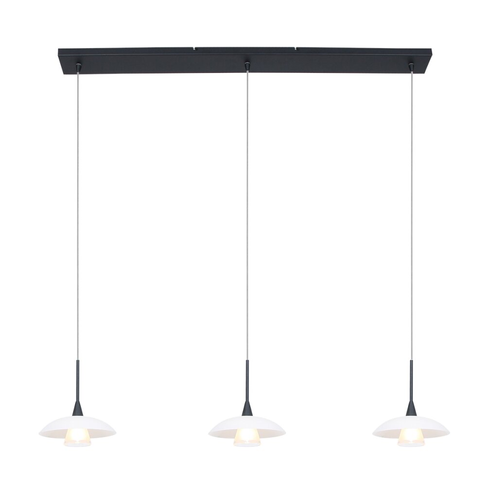 Steinhauer Tallerken Pendelleuchte LED Nickel-Matt, 3-flammig main product photo